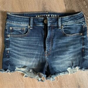 High rise American Eagle shorts - dark wash - lightly worn
